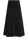 Lanvin Flared Midi Skirt In Black