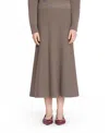 Lanvin Virgin Wool And Cashmere Skirt In Marron Glace