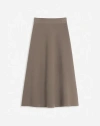 Lanvin Virgin Wool And Cashmere Skirt In Marron Glace