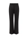 Lanvin Black Pleated Pants With Invisible Zip In Black