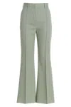 Lanvin Tailored Kick Flare Wool Trousers In Green For Women In Green