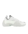 Lanvin Flash-x Mesh Upper Sneakers With Textured Panels In White