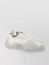 Lanvin Flash-x Mesh Upper Sneakers With Textured Panels In Cream