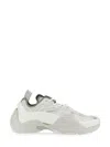 Lanvin Flash-x Mesh Upper Sneakers With Textured Panels In White