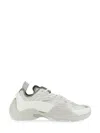 Lanvin Flash-x Mesh Upper Sneakers With Textured Panels In White