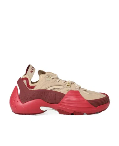 Lanvin Flash-x Platform Sole Low-cut Sneakers In Red