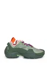 Lanvin Multi-panel Lace-up Sneakers In Khaki/sage