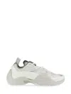 Lanvin Flash-x Mesh Upper Sneakers With Textured Panels In White