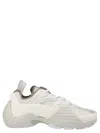 Lanvin Flash-x Mesh Upper Sneakers With Textured Panels In White