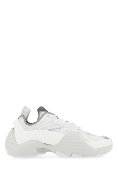 Lanvin Flash-x Fabric And Rubber Sneaker In White
