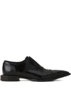 Lanvin Brogue Oxford Shoe In Shiny Leather In Black