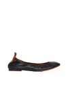 Lanvin The Ballerina Flat In Patent Leather For Women In Nero