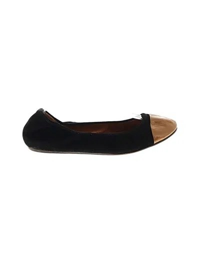 Pre-owned Lanvin Flats In Black