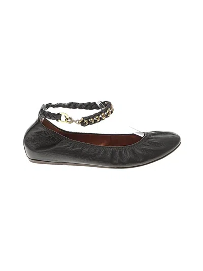 Pre-owned Lanvin Flats In Black
