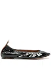 Lanvin Patent Leather Slip-on Flat Shoes In Black
