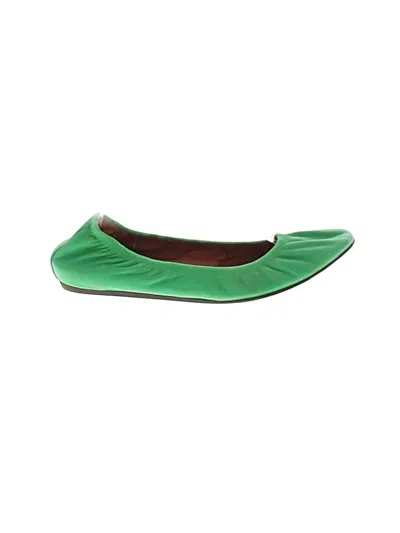 Pre-owned Lanvin Flats In Green