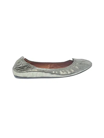 Pre-owned Lanvin Flats In Silver