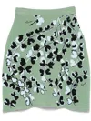 Lanvin Floral Pattern Elastic Waist Midi Skirt In Green