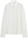 Lanvin Cotton Voile Shirt With Cut-outs In White