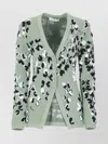 Lanvin Floral Pattern Buttoned Cardigan In Green