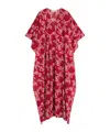 Lanvin Floral-print Kaftan In Red