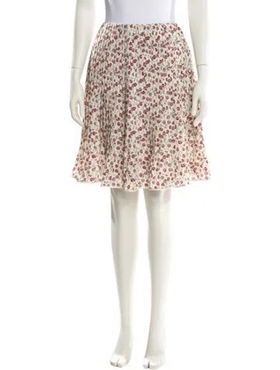 Pre-owned Lanvin Floral Print Knee-length Skirt In Neutral