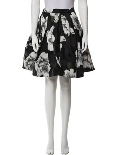 Pre-owned Lanvin Floral Print Knee-length Skirt In White