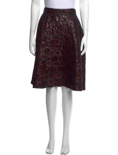 Pre-owned Lanvin Floral Print Midi Length Skirt In Multi