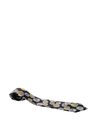 Pre-owned Lanvin Floral-print Silk Tie