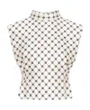 Lanvin Floral-print Sleeveless Blouse In White