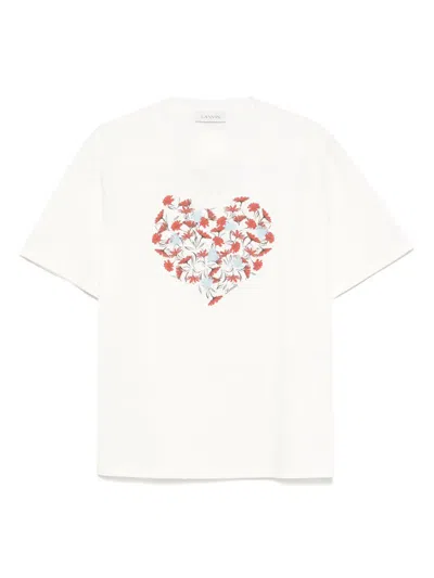 Lanvin Floral-print T-shirt In White