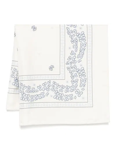 Lanvin Floral Scarf In Beige