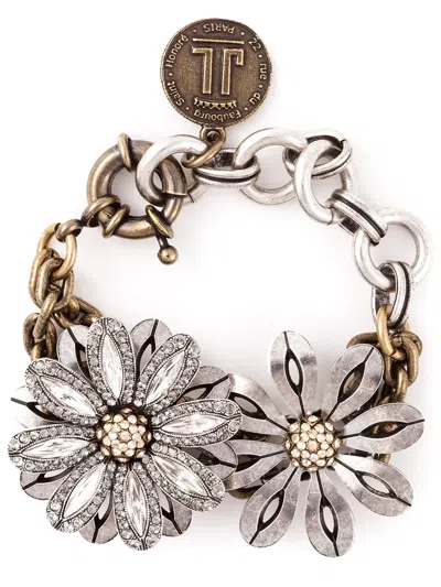 Lanvin Flower Bracelet In Multi
