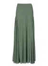 Lanvin Jersey Maxi Skirt In Green