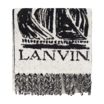 Lanvin Fluffy Mere Et L'enfant Scarf -  - Wool - White