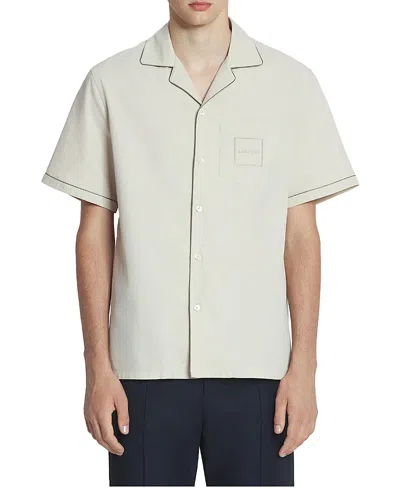 Lanvin Fluid Cotton Bowling Shirt In White
