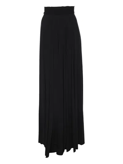Pre-owned Lanvin Fluid Maxi Skirt In Black