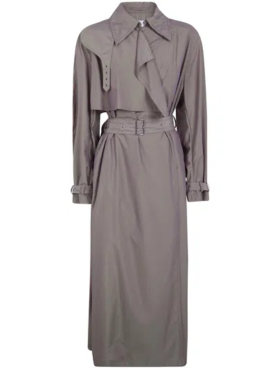 Lanvin Fluid Trench Coat In Gray