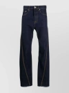 Lanvin Mid-rise Straight-leg Cotton Jeans In Blue