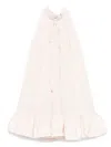 Lanvin Frill-neck Ruffled Mini Dress In White