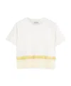 Lanvin Fringed Cropped T-shirt In White