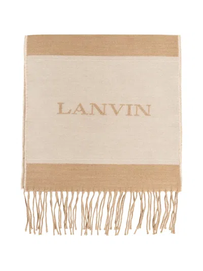 Lanvin Fringed Scarf In Brown