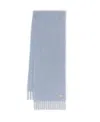 Lanvin Fringed Scarf In Wool In New Blue