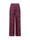 Lanvin Fuchsia Fur Pants In Purple