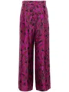 Lanvin Brush Stroke-printed Trousers In Fucsia