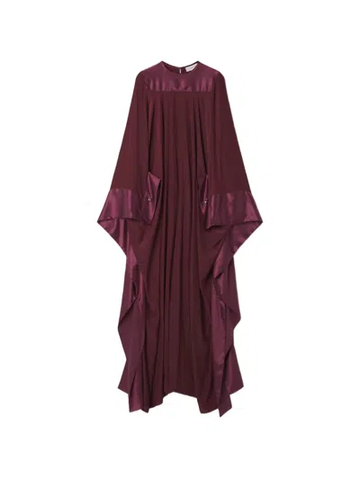 Lanvin Full-length Charmeuse Dress In Burgundy