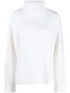 Lanvin Funnel-neck Knitted Jumper In White