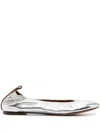 Lanvin Women's Metallic Leather Ballerina Shoes In Metallic