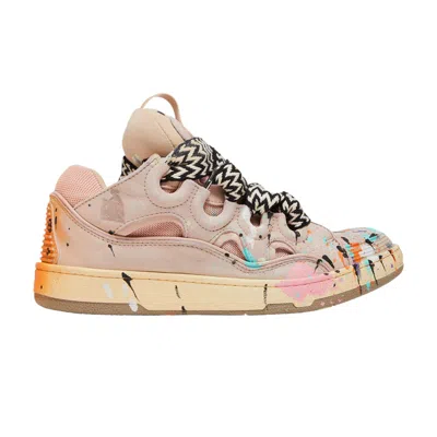 Pre-owned Lanvin Gallery Dept. X  Curb Light Sneakers 'paint Drip - Pale Pink' | Men's Size 45