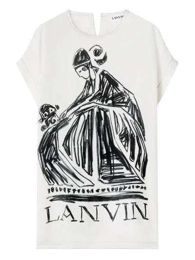 Lanvin Mother And Daughter T-shirt In Brown